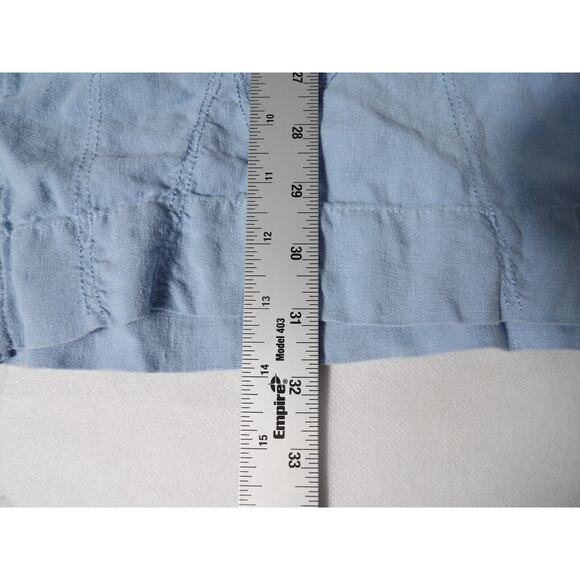 Democracy Democracy Womens Sz Medium Linen Blouse Top Button Up Oversized Boxy L - Picture 10 of 15